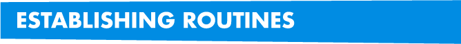 Establishing Routines